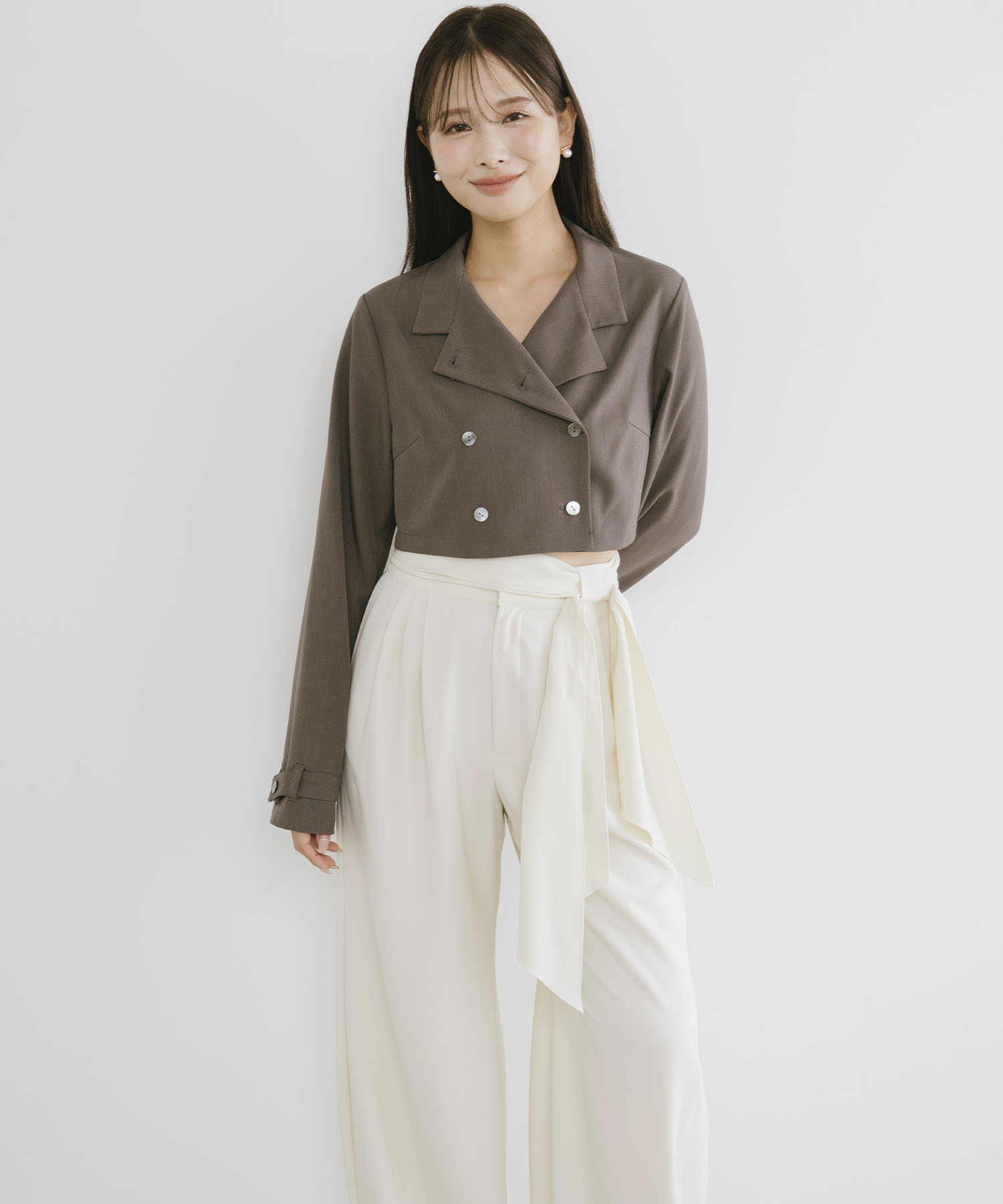 【Aimeine新品】バレルリボンパンツ　ネイビー バレルリボンパンツ｜PETAL ONLINE（ペタルオンライン）