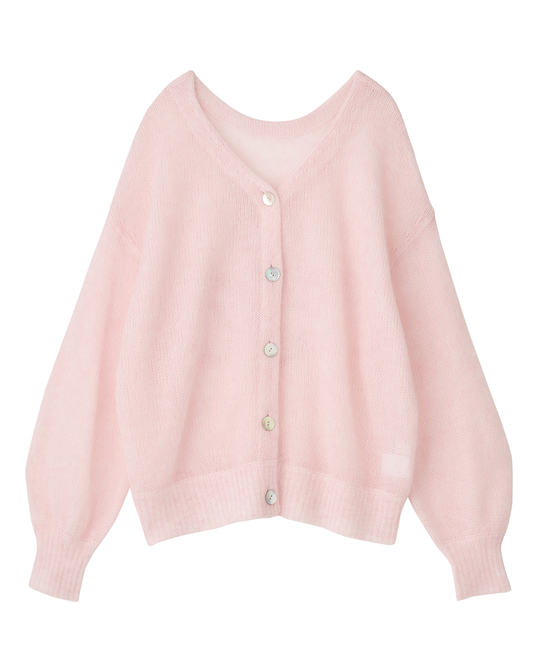 Aimeine エメイン シアーモヘヤロゴ刺繍カーディガン シアーモヘヤロゴ刺繍カーディガン｜PETAL ONLINE（ペタルオンライン）