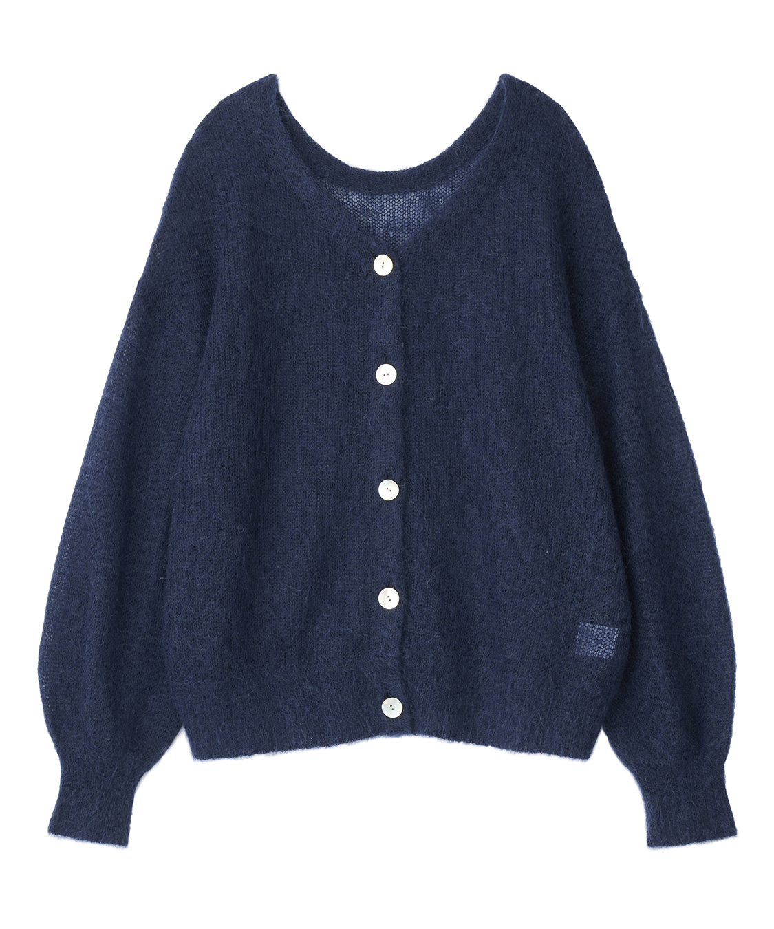 Aimeine エメイン シアーモヘヤロゴ刺繍カーディガン シアーモヘヤロゴ刺繍カーディガン｜PETAL ONLINE（ペタルオンライン）