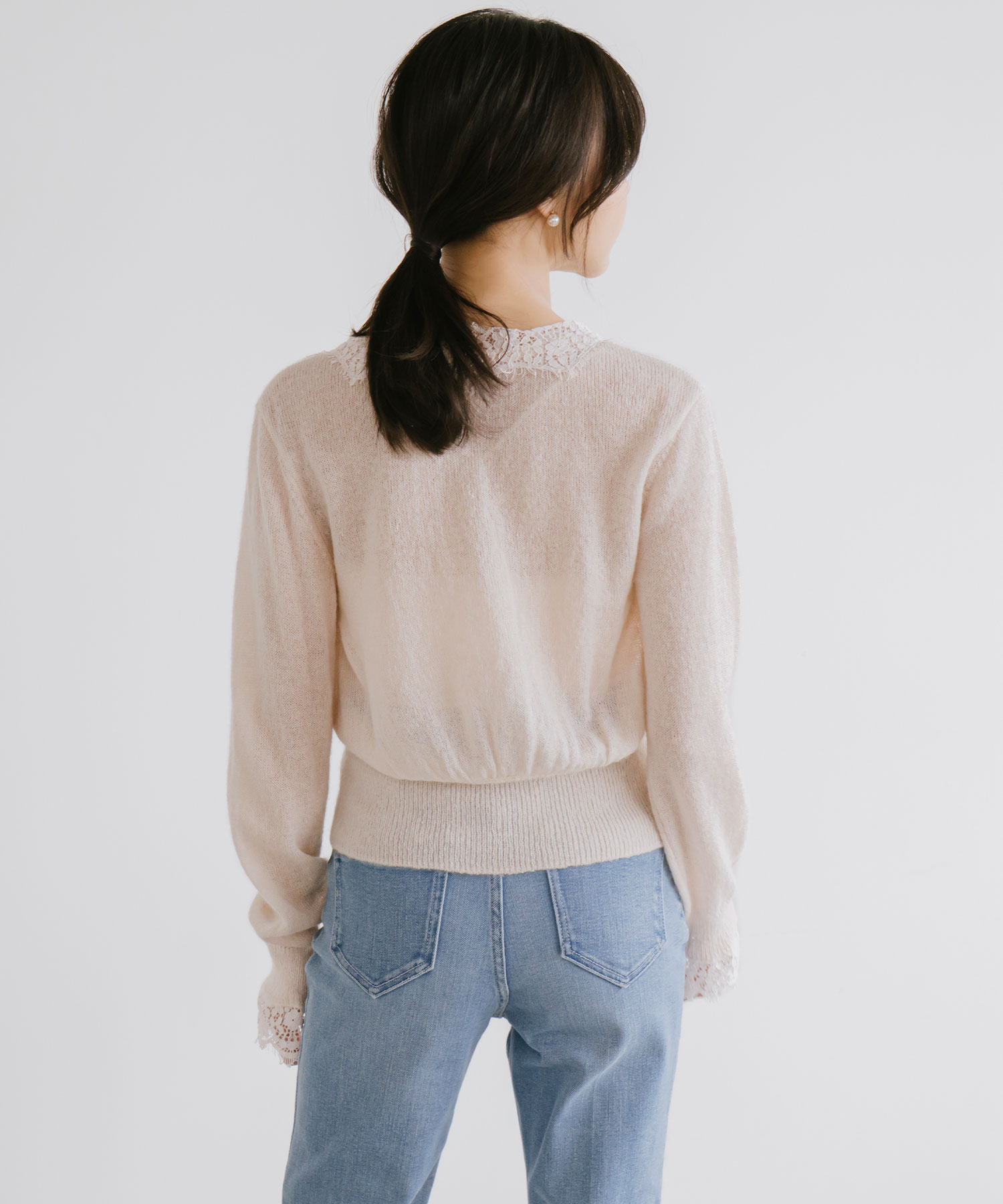 【早い者勝ち】 Aimeine シアーモヘヤレースカーディガン サックス シアーモヘヤレースカーディガン｜PETAL ONLINE（ペタルオンライン）