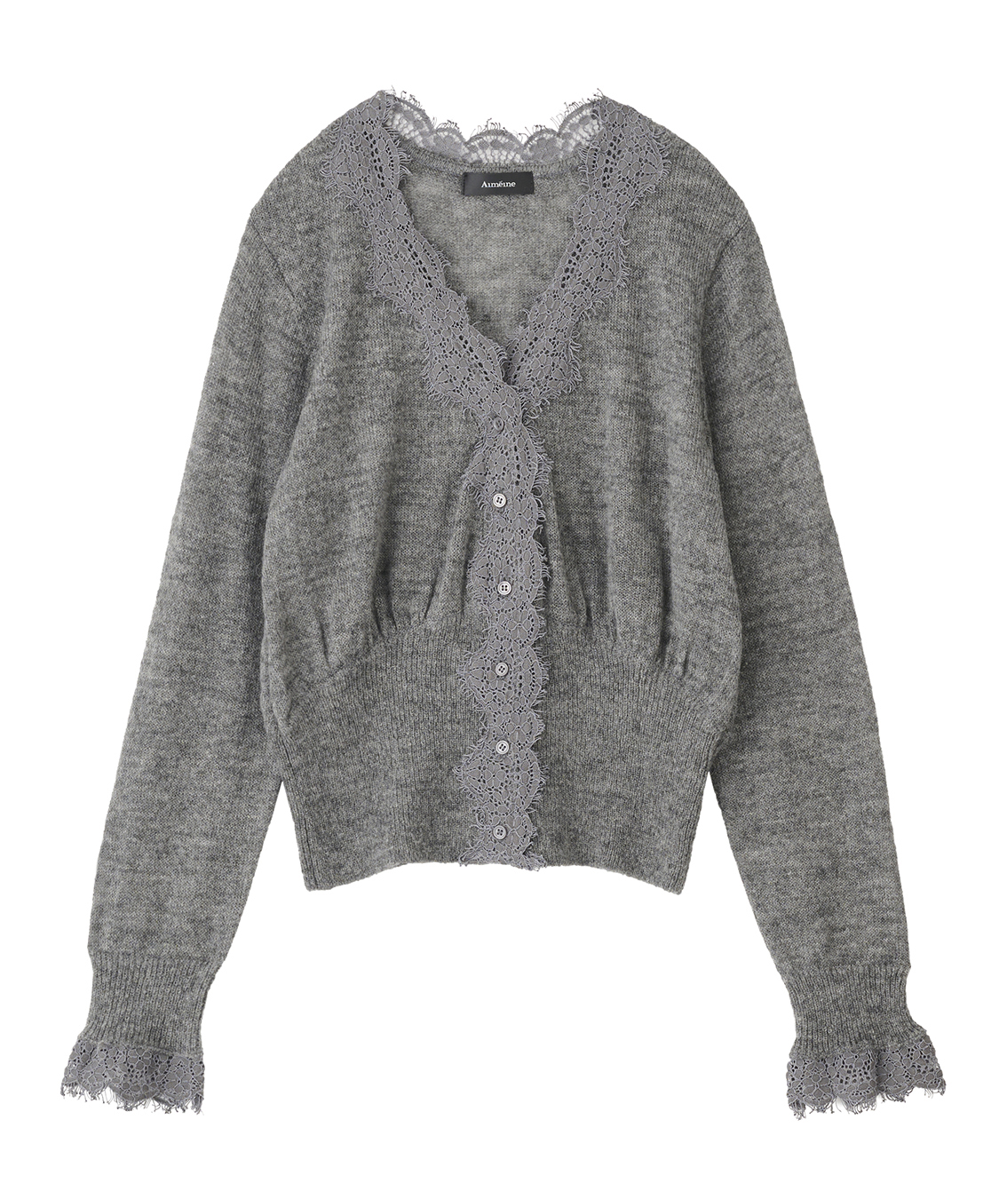 【早い者勝ち】 Aimeine シアーモヘヤレースカーディガン サックス シアーモヘヤレースカーディガン｜PETAL ONLINE（ペタルオンライン）