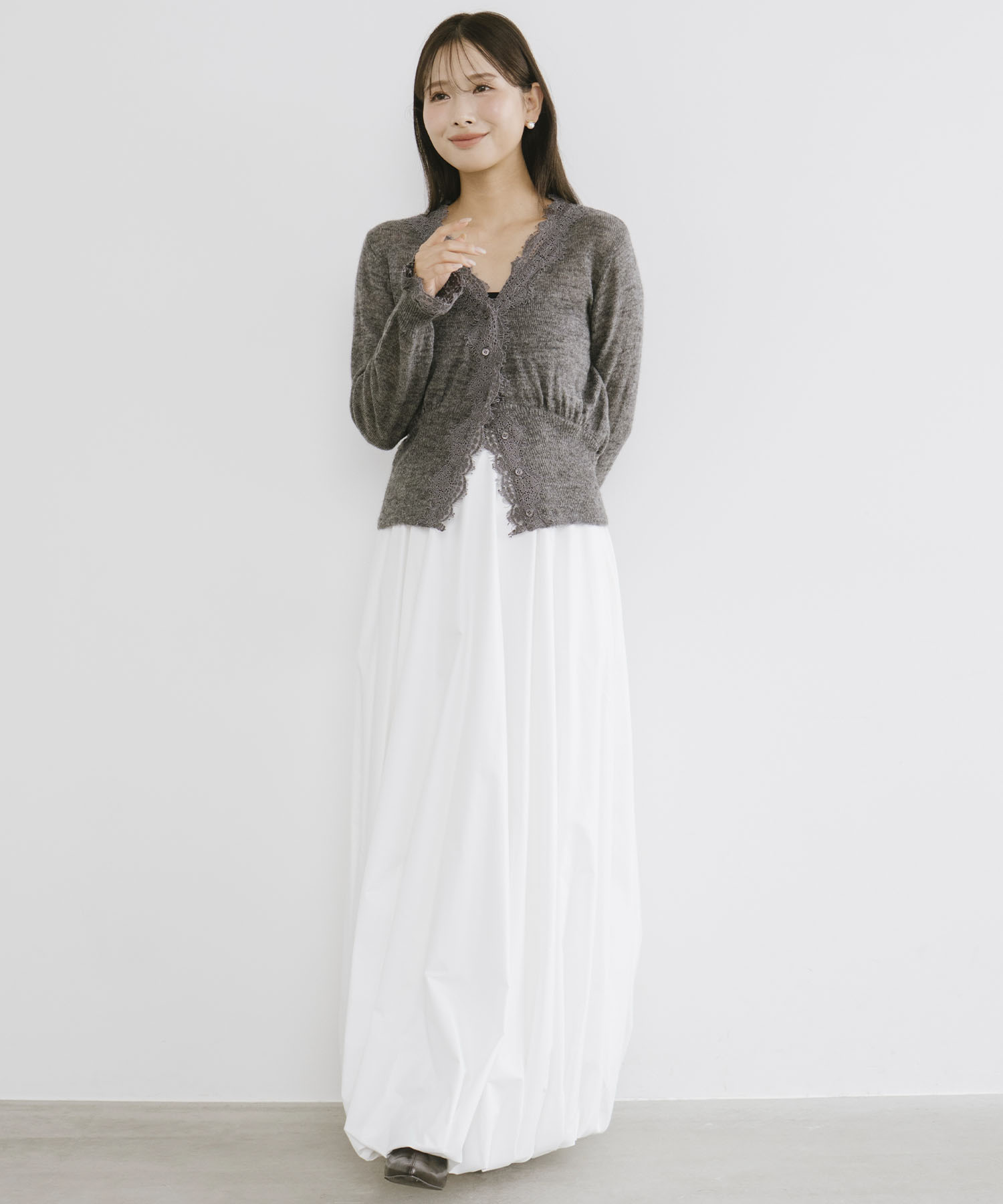 Aimeine エメイン シアーモヘヤロゴ刺繍カーディガン Aimeine エメイン シアーモヘヤロゴ刺繍カーディガン - メルカリ