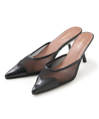 Aimeine ハートカッティングチュールパンプス Lサイズ ブラック ハートカッティングチュールパンプス｜PETAL ONLINE（ペタルオンライン）