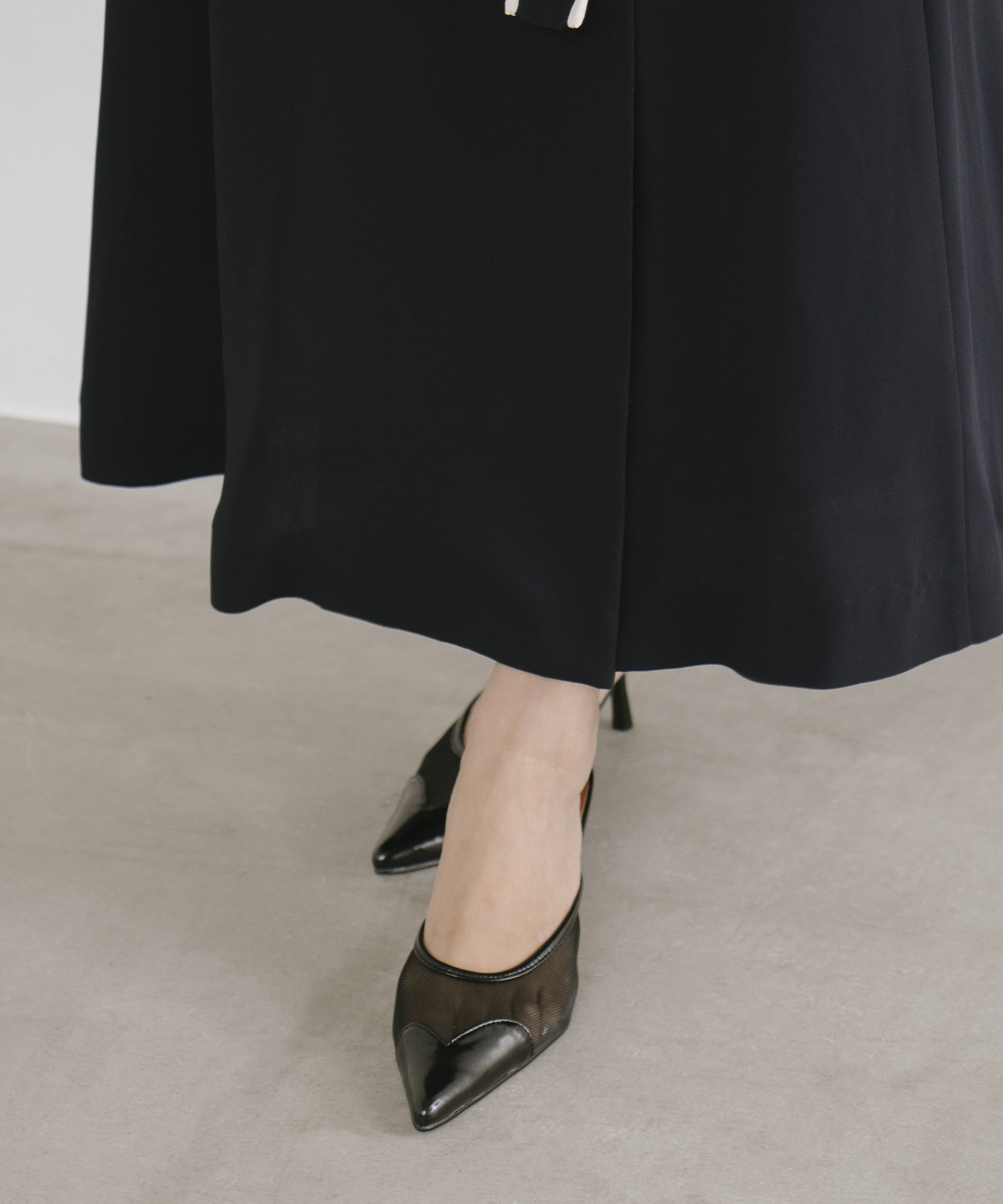 Aimeine ハートカッティングチュールパンプス Lサイズ ブラック ハートカッティングチュールパンプス｜PETAL ONLINE（ペタルオンライン）