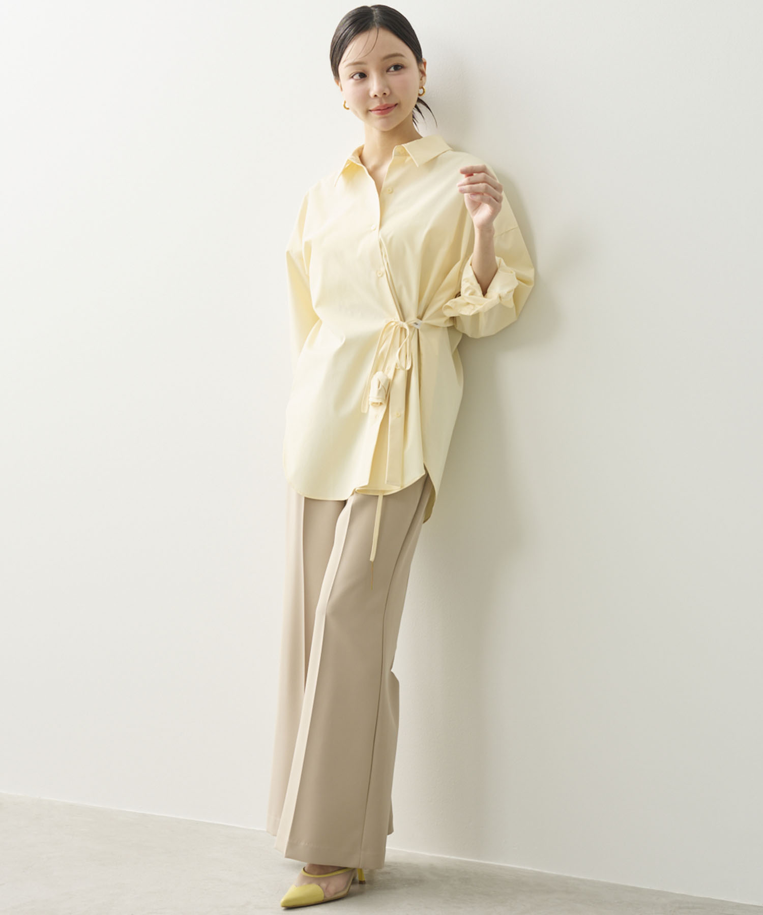 ペプラムキャミ×ワイドパンツセットアップ｜PETAL ONLINE（ペタル