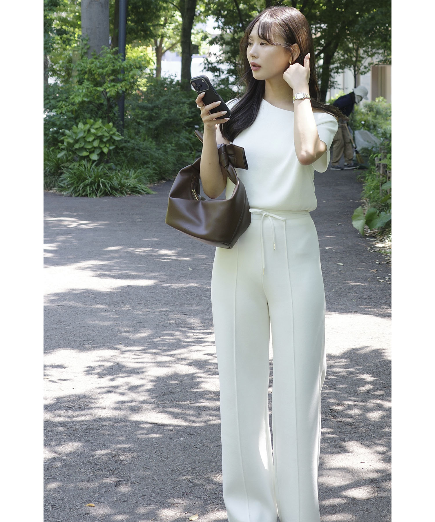 aimeine Aero-Mochi ニットパンツ　ベージュ Aero-Mochi ニットパンツ｜PETAL ONLINE（ペタルオンライン）
